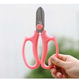 Stainless Steel Floral Shears Garden Scissor (Color: Pink)