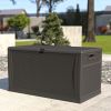 120 Gallon Plastic Deck Box - Outdoor Waterproof Storage Box for Patio Mats; Gardening Tools and Pool Toys