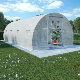 Greenhouse 193.8 ft² 236.2"x118.1"x78.7" (Color: White)