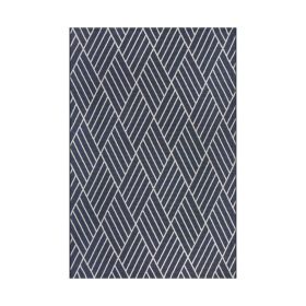5' x 7'Diamond Outdoor Rug (Material: Polyester, Polypropylene, Color: Indigo)