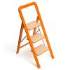 3 Step Ladder Folding Step Stool for Adults with Wide Anti-Slip Pedal, Aluminium Lightweight Foldable Step Ladders for Home Kitchen Office