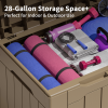 All Weather 28 Gallon Patio Deck Box with Seat
