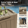 All Weather 28 Gallon Patio Deck Box with Seat