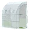 Wall-leaning Walk-in greenhouse- -Green