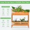 Patio Wooden Raised Plants Flower Planter Box