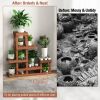 Indoor & Outdoor Wood Plant Stand for Multiple Plants