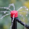1 Pack 30-200 Drip Irrigation System Automatic Drip Sprinkler Connected 4/7 " Watering Garden Hose With Long-pole 8 Holes And 360° Rotating Drip Irrig