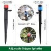 1 Pack 30-200 Drip Irrigation System Automatic Drip Sprinkler Connected 4/7 " Watering Garden Hose With Long-pole 8 Holes And 360° Rotating Drip Irrig