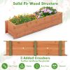 Garden Lawn Fir Wood Planter Box with Drainage Holes