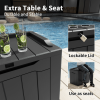 All Weather 28 Gallon Patio Deck Box with Seat