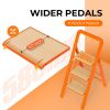 3 Step Ladder Folding Step Stool for Adults with Wide Anti-Slip Pedal, Aluminium Lightweight Foldable Step Ladders for Home Kitchen Office
