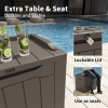 All Weather 28 Gallon Patio Deck Box with Seat