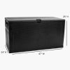 120 Gallon Plastic Deck Box - Outdoor Waterproof Storage Box for Patio Mats; Gardening Tools and Pool Toys