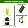 Adjustable Garden Hoe Handheld Stirrup Hula Hoe Scuffle Loop Hoe Gardening Weeder Cultivator Weeding Rake for Weeding/Loosening Soil