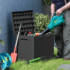 All Weather 28 Gallon Patio Deck Box with Seat