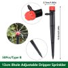 1 Pack 30-200 Drip Irrigation System Automatic Drip Sprinkler Connected 4/7 " Watering Garden Hose With Long-pole 8 Holes And 360° Rotating Drip Irrig