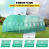 VEVOR Walk-in Tunnel Greenhouse, 20 x 10 x 7 ft Portable Plant Hot House w/ Galvanized Steel Hoops, 3 Top Beams, Diagonal Poles