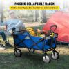 VEVOR Wagon Cart, Collapsible Folding Cart with 176lbs Load, Outdoor Utility Garden Cart, Adjustable Handle