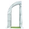Wall-leaning Walk-in greenhouse- -Green