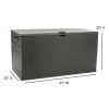 120 Gallon Plastic Deck Box - Outdoor Waterproof Storage Box for Patio Mats; Gardening Tools and Pool Toys