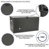 120 Gallon Plastic Deck Box - Outdoor Waterproof Storage Box for Patio Mats; Gardening Tools and Pool Toys