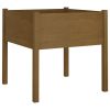 Garden Planter Honey Brown 27.6"x27.6"x27.6" Solid Wood Pine