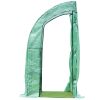 Wall-leaning Walk-in greenhouse- -Green