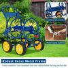 Garden Water Hose Reel Cart with 4 Wheels and Non-slip Grip