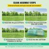 VEVOR Walk-in Tunnel Greenhouse, 20 x 10 x 7 ft Portable Plant Hot House w/ Galvanized Steel Hoops, 3 Top Beams, Diagonal Poles