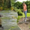Floating Weed Landscape Rake with Foam Floats for Lawn Care and Pond